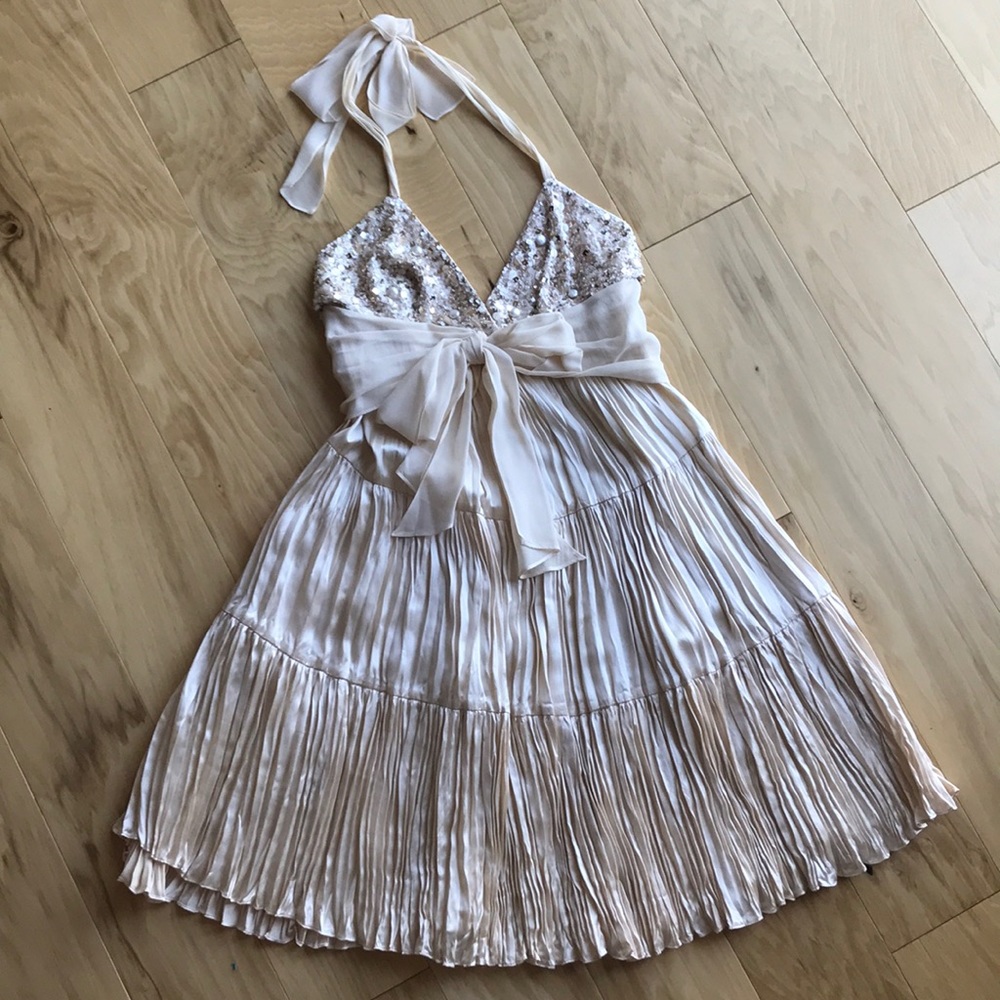 Champagne Cream Cocktail Dress